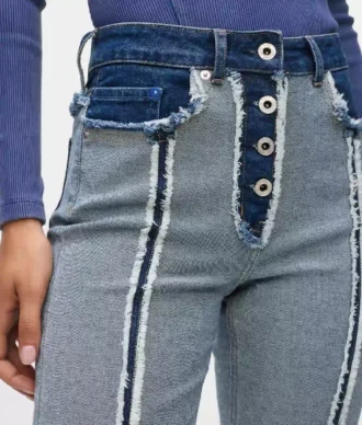 Jeans dritti rovesciati