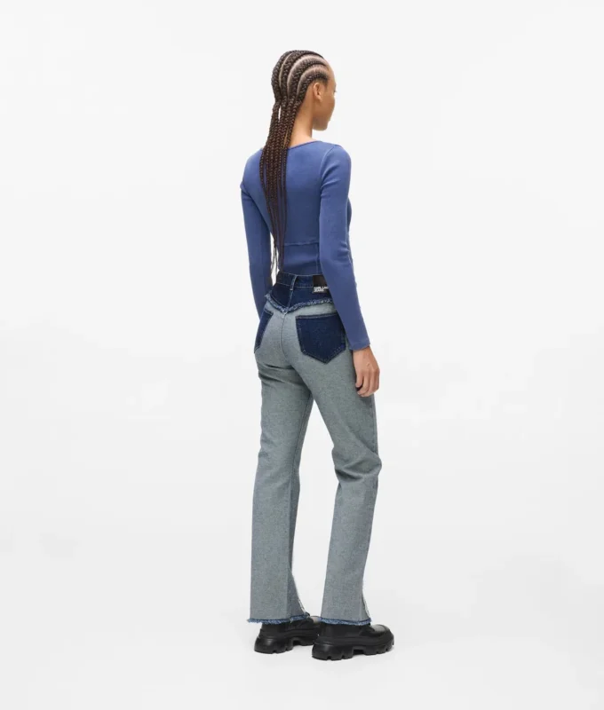 Jeans dritti rovesciati