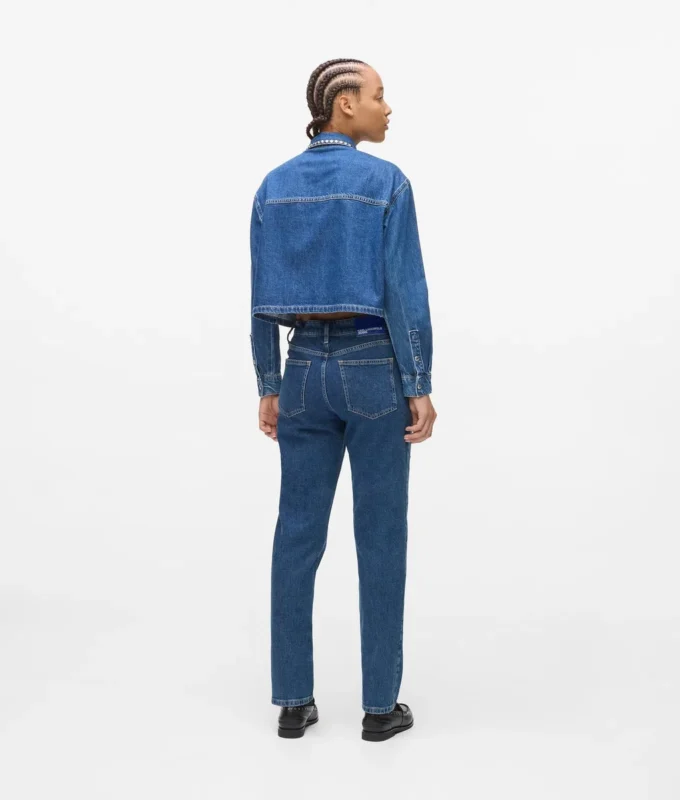 Jeans mom con borchie