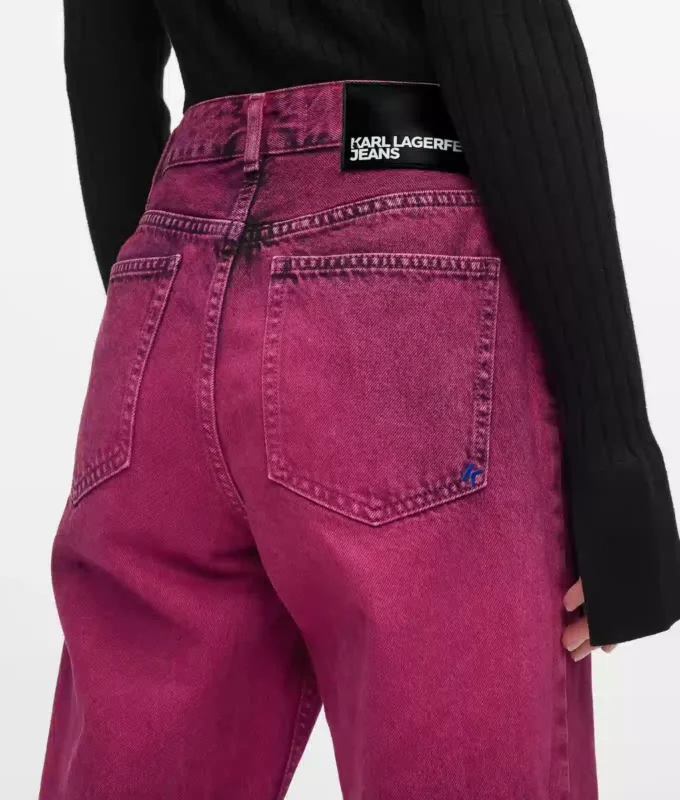 Jeans mom con effetto spray Jeans mom con effetto spray
