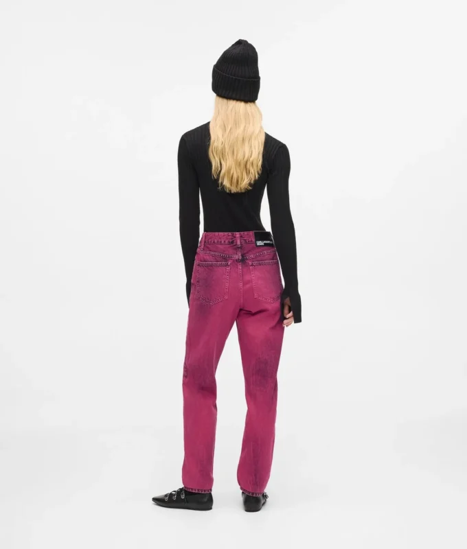 Jeans mom con effetto spray Jeans mom con effetto spray