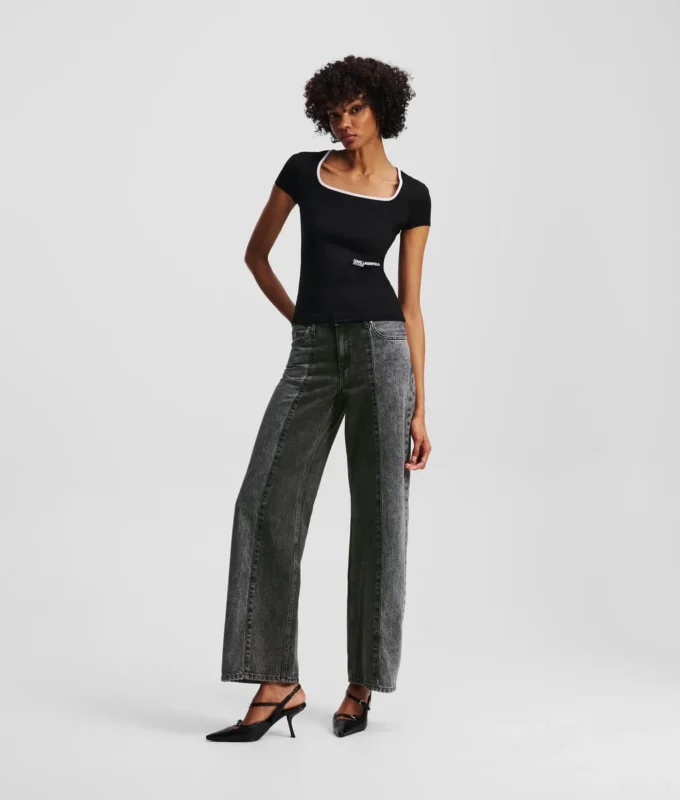 JEANS RELAXED A VITA MEDIA BICOLORE