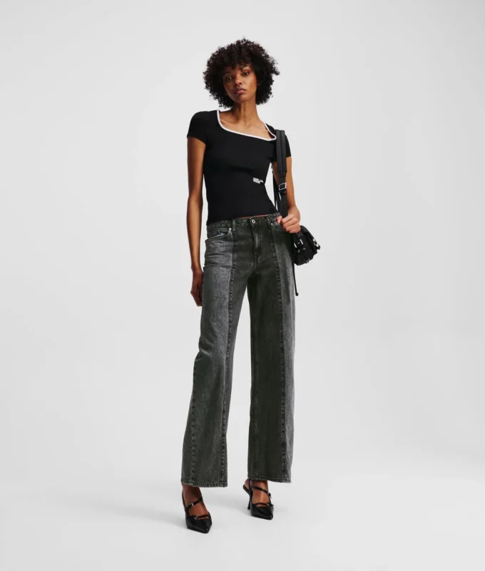 JEANS RELAXED A VITA MEDIA BICOLORE