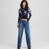JEANS RELAXED A VITA MEDIA CON FRANGE JEANS RELAXED A VITA MEDIA CON FRANGE
