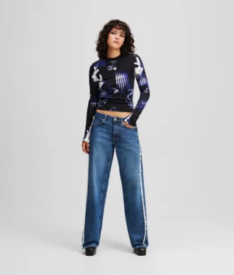 JEANS RELAXED A VITA MEDIA CON FRANGE
