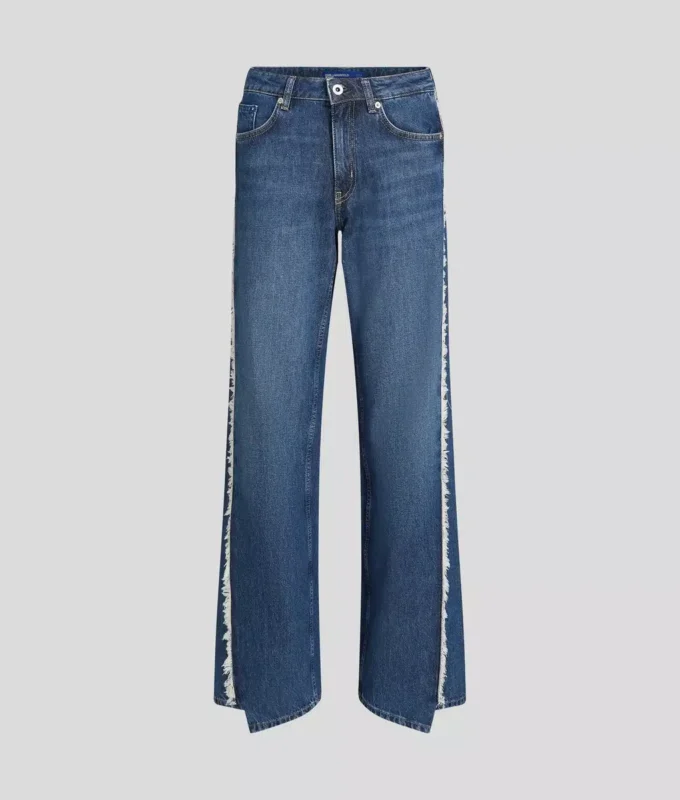 JEANS RELAXED A VITA MEDIA CON FRANGE JEANS RELAXED A VITA MEDIA CON FRANGE