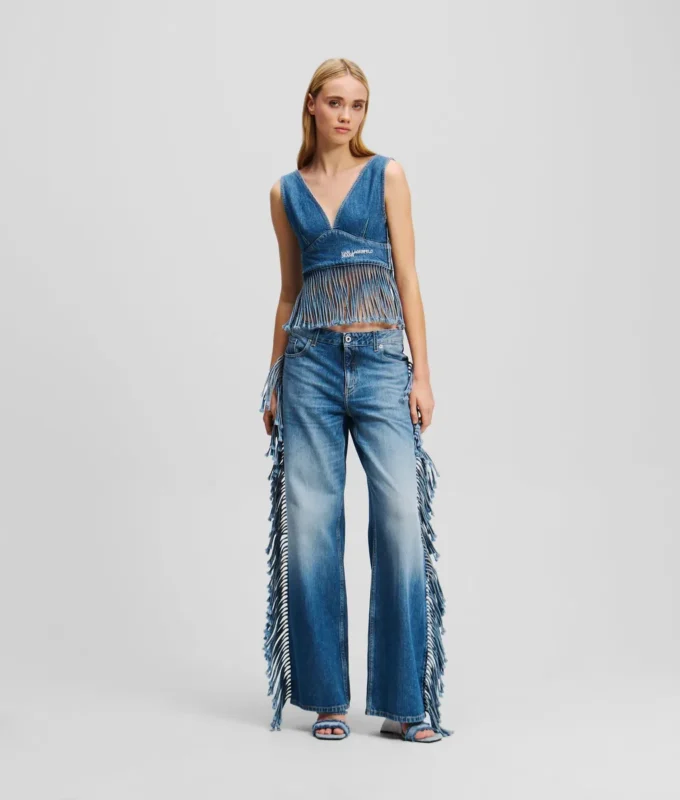 JEANS RELAXED CON FRANGE
