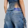 JEANS RELAXED CON FRANGE