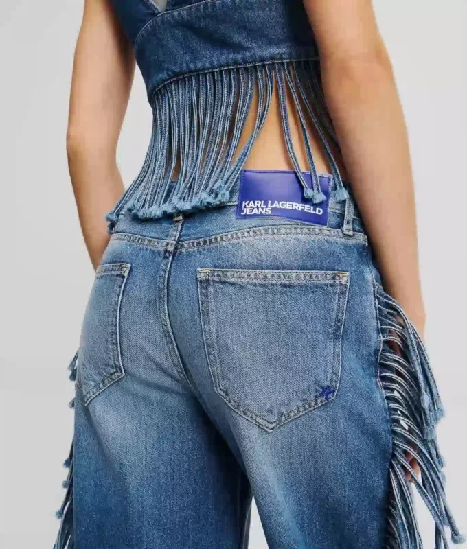 JEANS RELAXED CON FRANGE