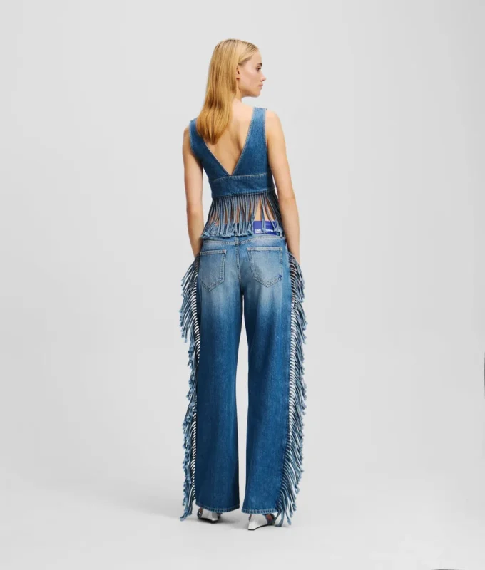 JEANS RELAXED CON FRANGE