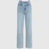 Jeans rilassati a vita media con cuciture Jeans rilassati a vita media con cuciture