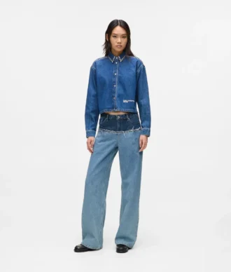 Jeans rilassati color block