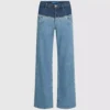 Jeans rilassati color block