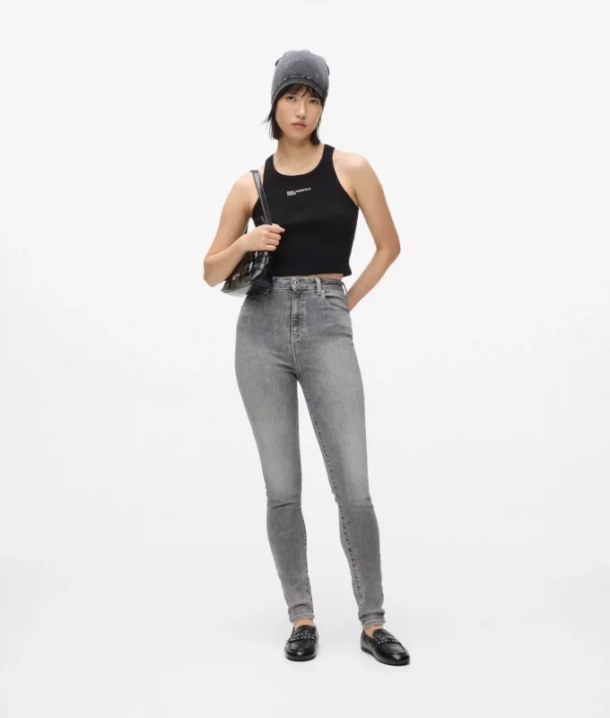 Jeans skinny a vita alta