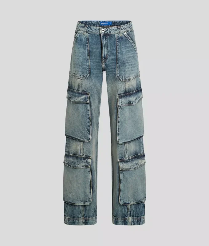 JEANS UTILITY A VITA MEDIA E VESTIBILITÀ RELAX JEANS UTILITY A VITA MEDIA E VESTIBILITÀ RELAX