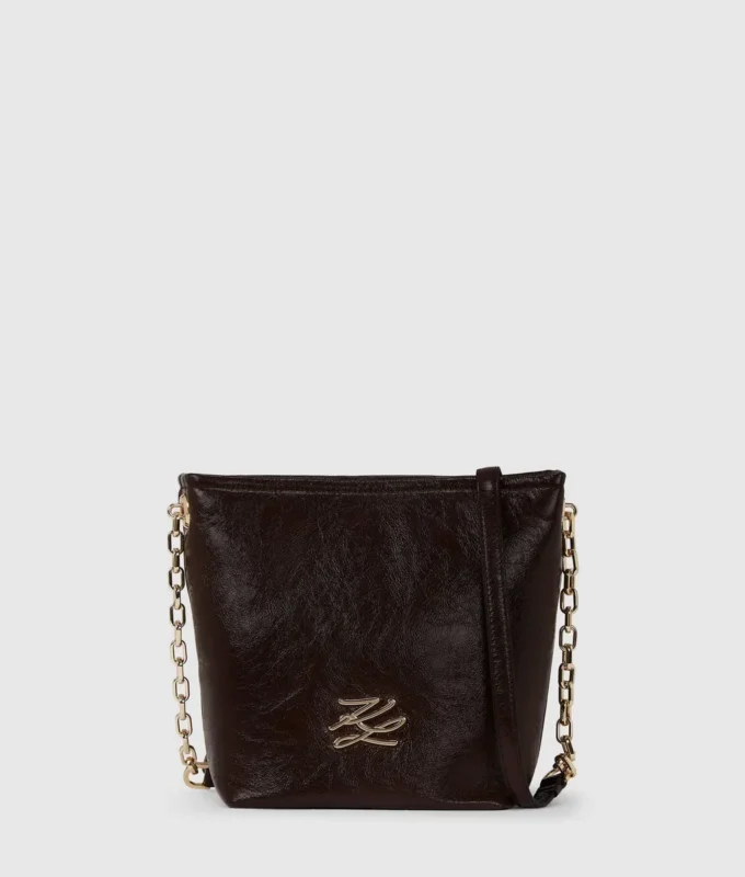 K/Autograph piccola borsa a secchiello lucida K/Autograph piccola borsa a secchiello lucida