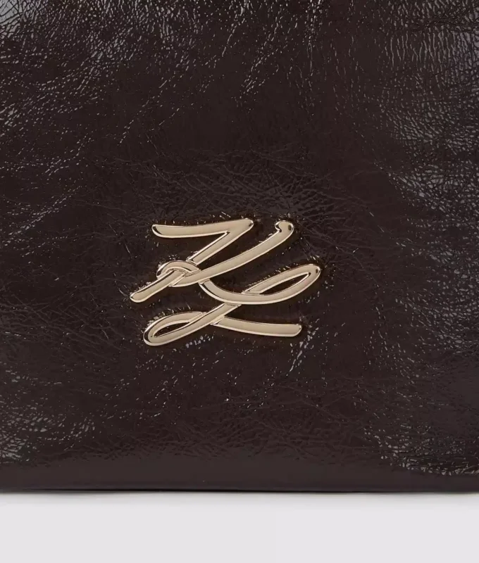 K/Autograph piccola borsa a secchiello lucida K/Autograph piccola borsa a secchiello lucida