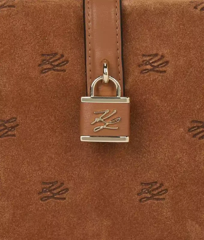 K/Borsa a baule in pelle scamosciata con lucchetto Autograph K/Borsa a baule in pelle scamosciata con lucchetto Autograph