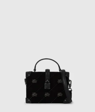 K/Borsa bauletto con lucchetto Autograph e strass