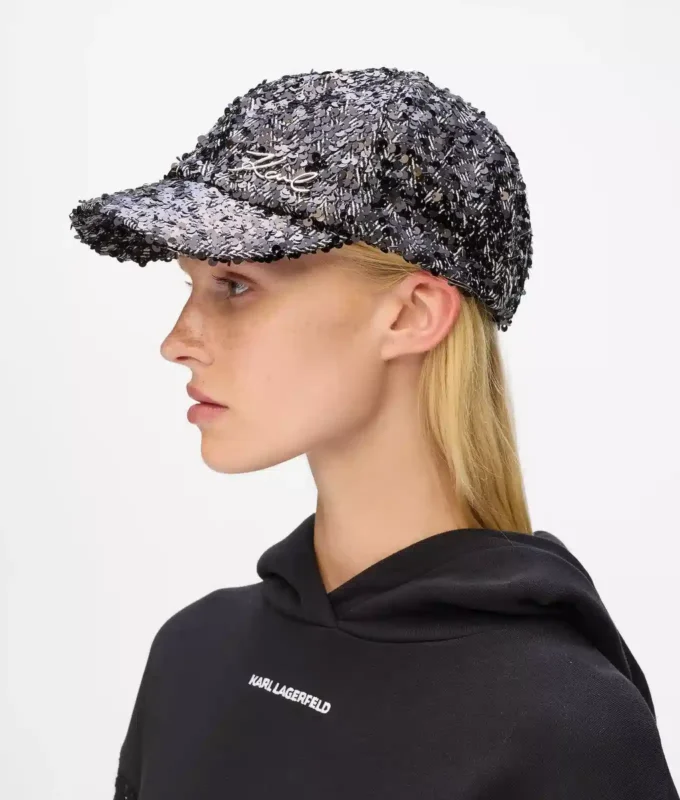 K/Cappellino con paillettes Signature K/Cappellino con paillettes Signature