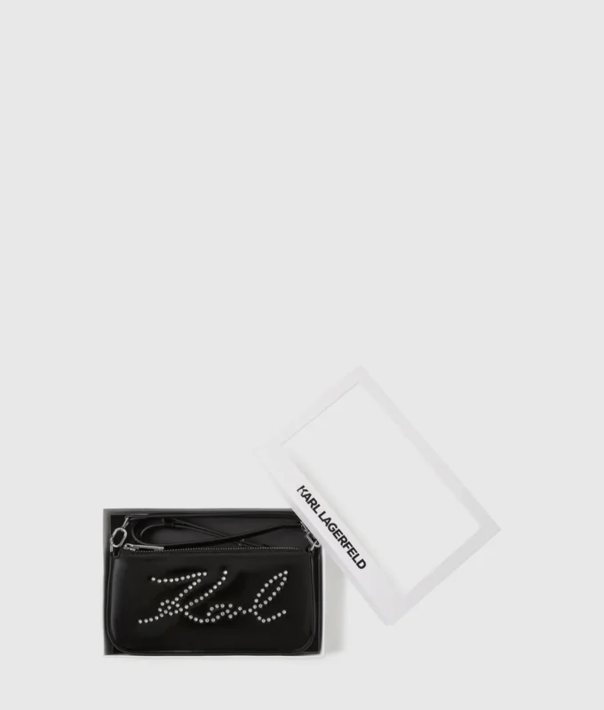 K/Pochette a tracolla con borchie Signature