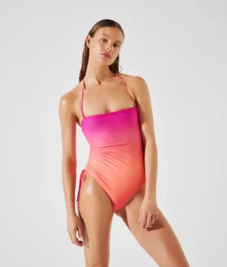 K/SIGNATURE COSTUME DA BAGNO CON SCOLLO ALL’ALLACCIATURA