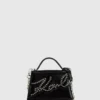 K/Signature piccola borsa a tracolla con borchie
