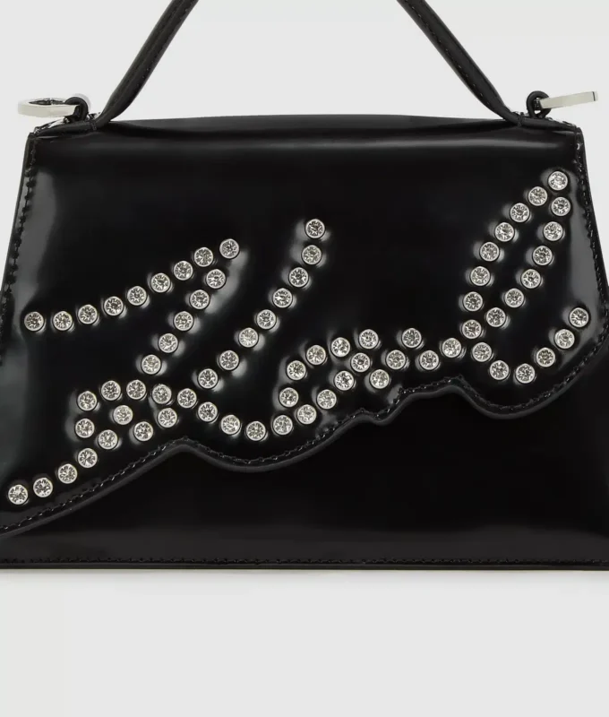 K/Signature piccola borsa a tracolla con borchie