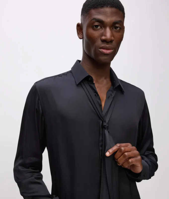 KL Studio camicia con sciarpa