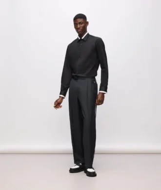 KL Studio pantaloni con bordino a contrasto