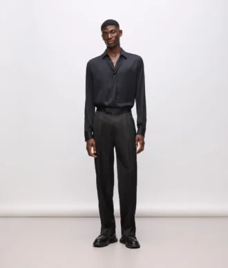 KL Studio pantaloni con dettagli in raso