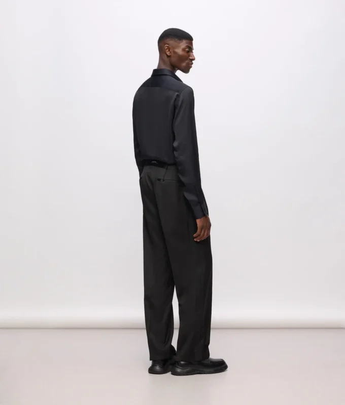 KL Studio pantaloni con dettagli in raso