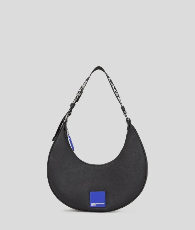 KLJ BOX LOGO HALF-MOON SHOULDER BAG KLJ BOX LOGO HALF-MOON SHOULDER BAG