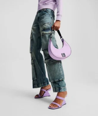 KLJ BOX LOGO HALF-MOON SHOULDER BAG KLJ BOX LOGO HALF-MOON SHOULDER BAG