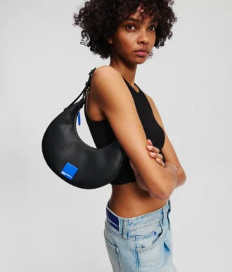 KLJ BOX LOGO HALF-MOON SHOULDER BAG KLJ BOX LOGO HALF-MOON SHOULDER BAG