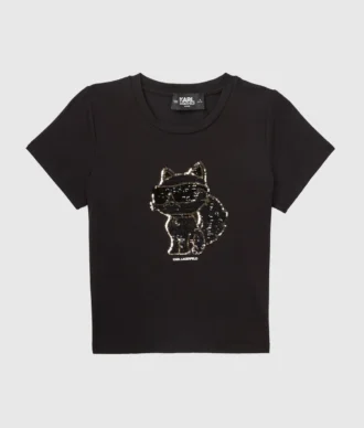 Maglietta con paillettes Ikon Choupette per bambina