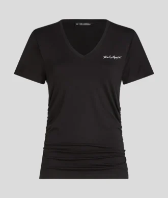 MAGLIETTA CON SCOLLO A V E RICCIOLATURA