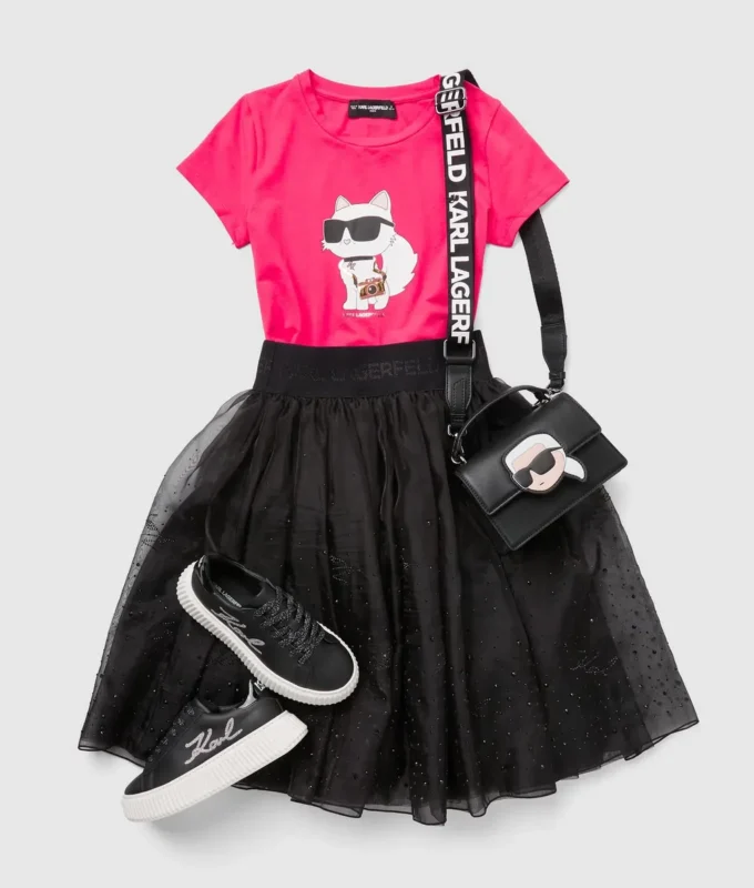 Maglietta Ikon Choupette da bambina Maglietta Ikon Choupette da bambina