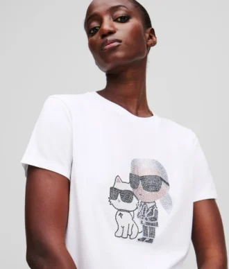 MAGLIETTA IKON KARL & CHOUPETTE CON STRASS