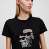 MAGLIETTA IKON KARL & CHOUPETTE CON STRASS MAGLIETTA IKON KARL & CHOUPETTE CON STRASS