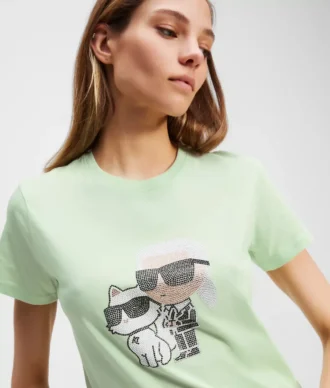 MAGLIETTA IKON KARL & CHOUPETTE CON STRASS