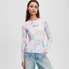 MAGLIETTA IN MAGLIA CON STAMPA FLOREALE MAGLIETTA IN MAGLIA CON STAMPA FLOREALE