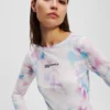 MAGLIETTA IN MAGLIA CON STAMPA FLOREALE MAGLIETTA IN MAGLIA CON STAMPA FLOREALE