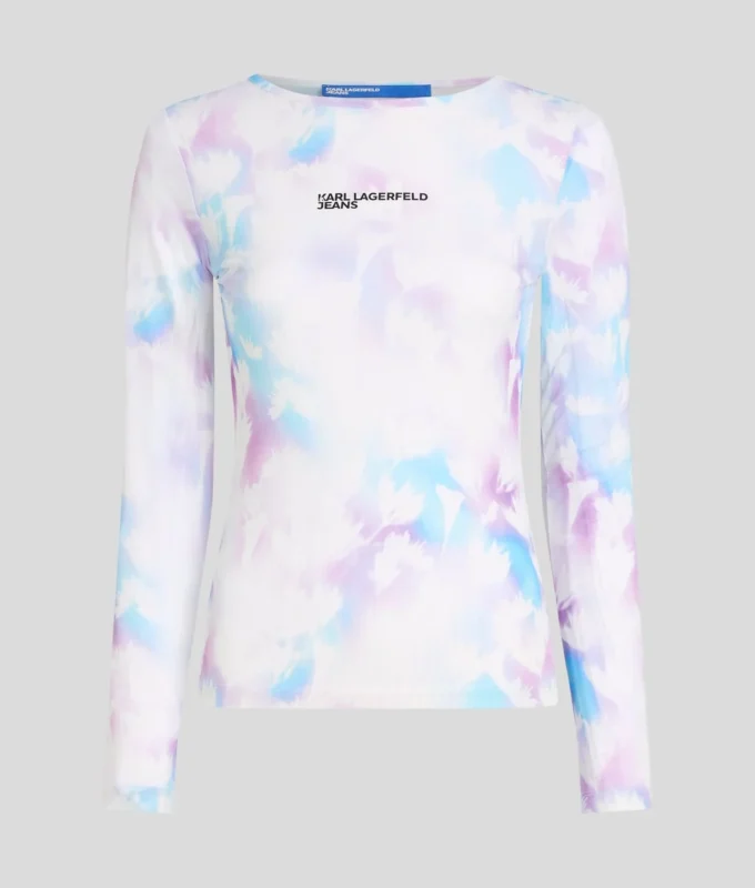 MAGLIETTA IN MAGLIA CON STAMPA FLOREALE MAGLIETTA IN MAGLIA CON STAMPA FLOREALE