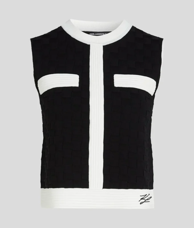 MAGLIONE CON BORDATURA A CONTRASTO