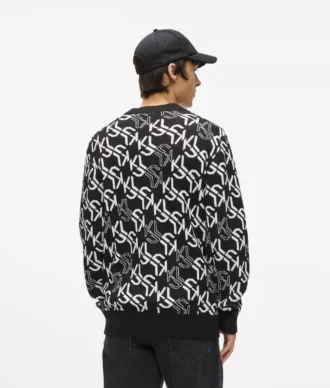 Maglione con monogramma all-over