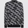 Maglione con monogramma all-over