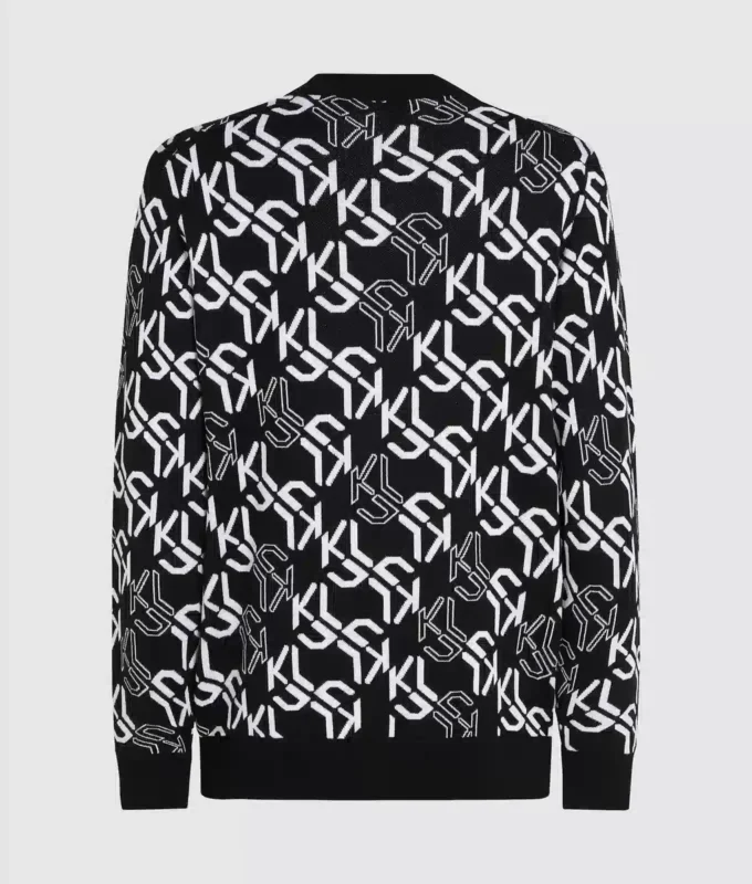 Maglione con monogramma all-over
