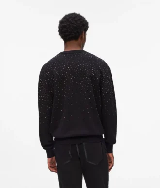 Maglione con strass degradé