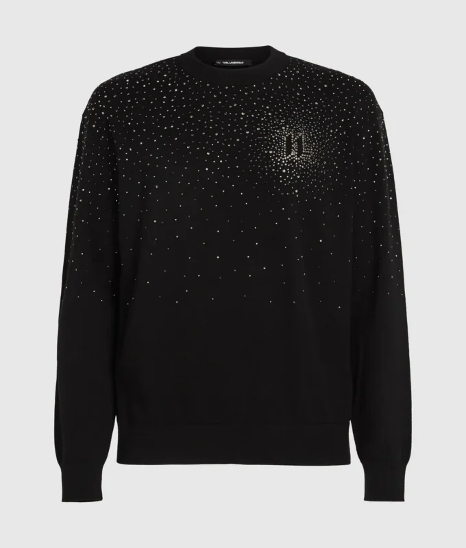 Maglione con strass degradé Maglione con strass degradé